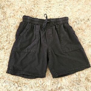 Gloria Vanderbilt 100% Cotton Elastic Waist 6 1/2" Seam Black Shorts Size Small